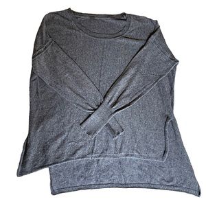 Poof Brand Size Medium Long Sleeve Sweater Shirt Light Gray Cotton Blend✨